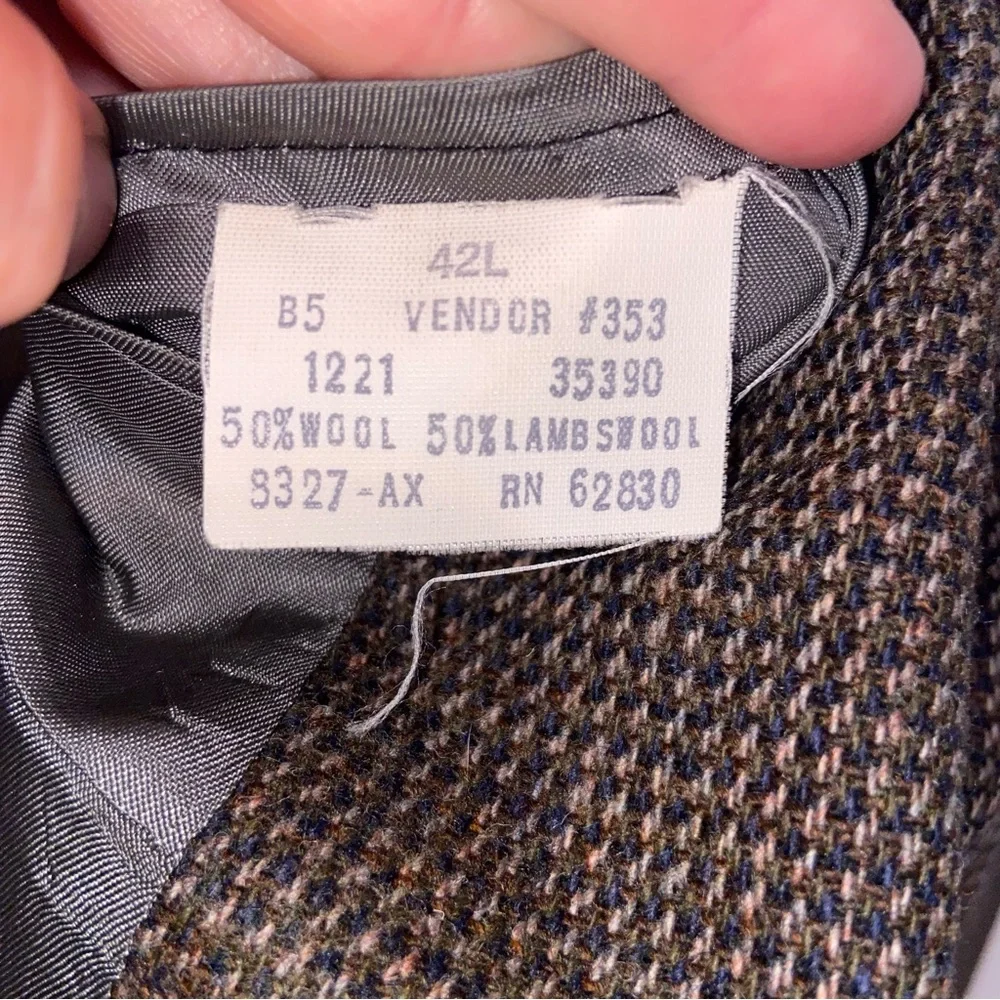 Vintage Lands End Blazer Mens 42L Wool Jacket Sport Coat Old Money USA Preppy